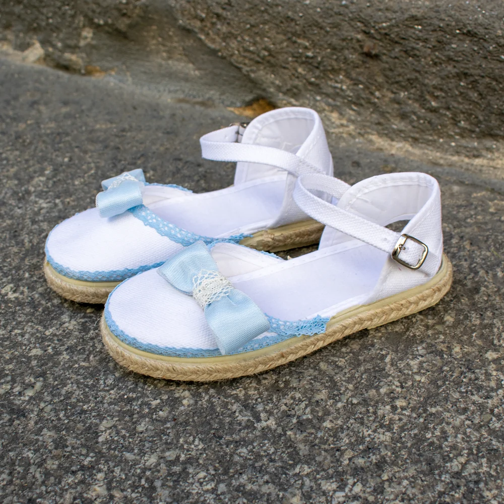Zapatilla de esparto blanca personalizadas en color azul Zapatilla de esparto blanca personalizadas en color azul