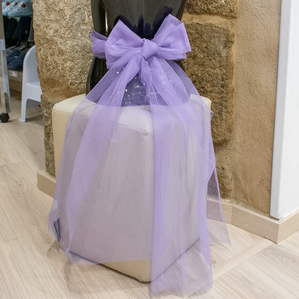 Fajín de comunion para vestido de niña en tul violeta Fajín de comunion para vestido de niña en tul violeta