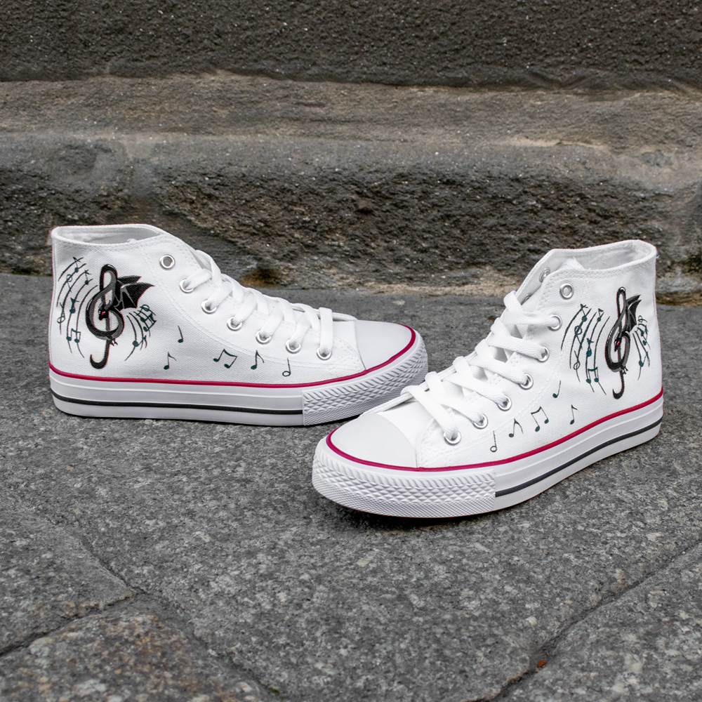 Zapatillas de lona para niña pintadas a mano Zapatillas de lona para niña pintadas a mano