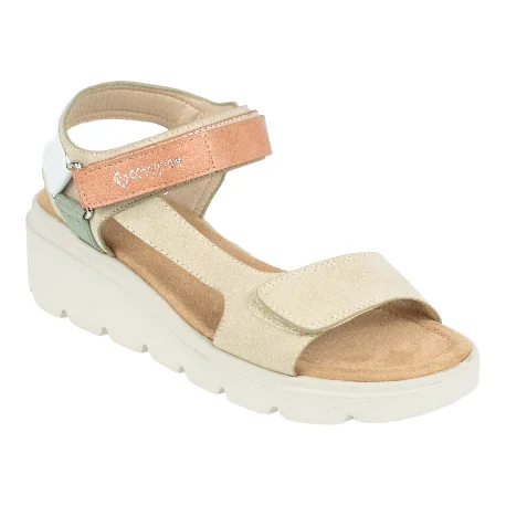 Sandalias de plataforma marca Amarpies modelo ABZ26645 beis
