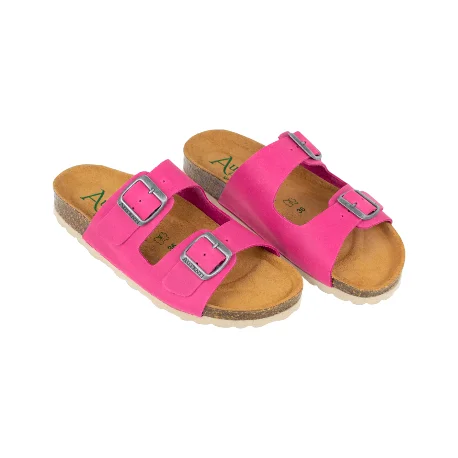 Sandalia Plana Mujer, marca Autenti, Modelo 11096, fucsia