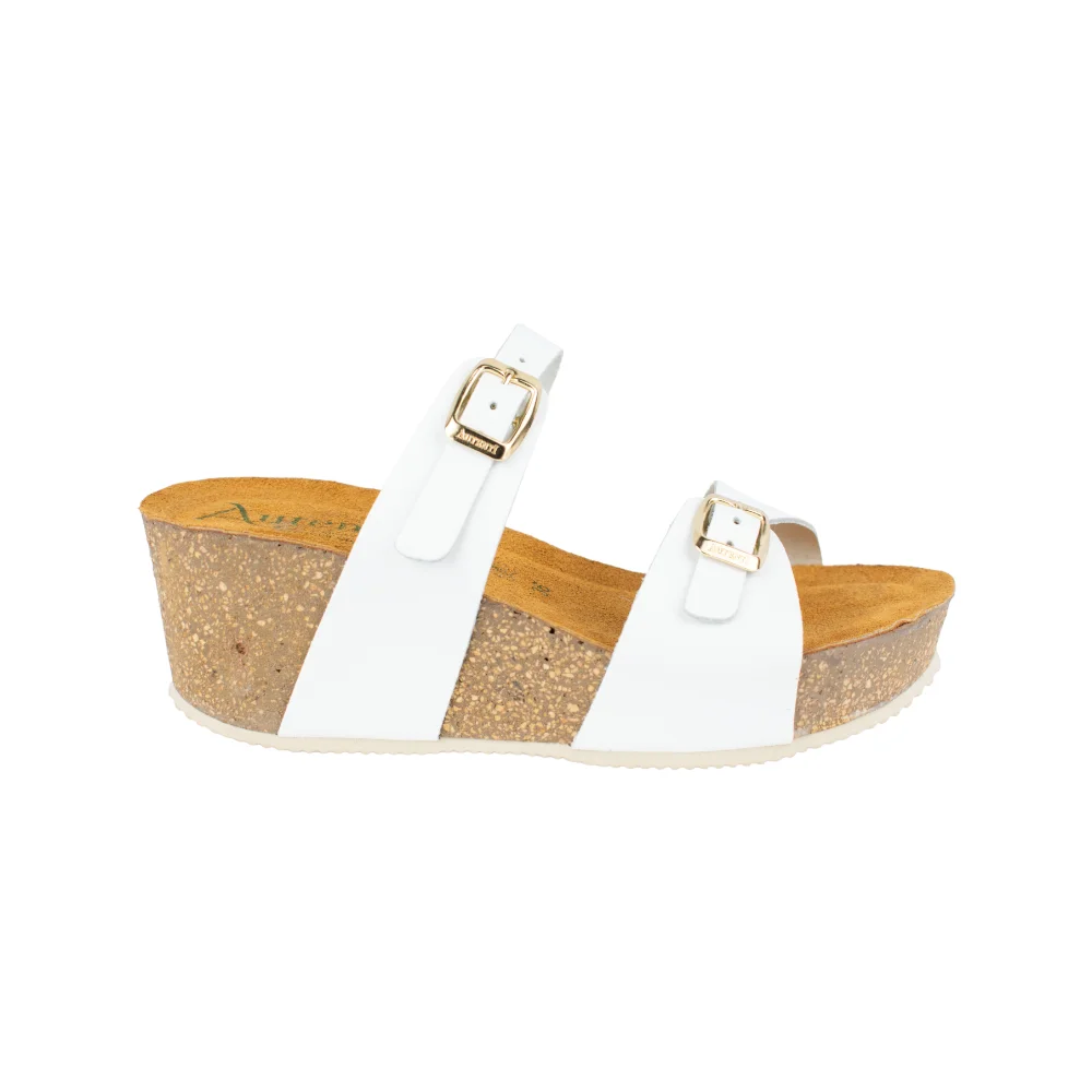 Sandalias de plataforma marca Autenti modelo 12923 blanco