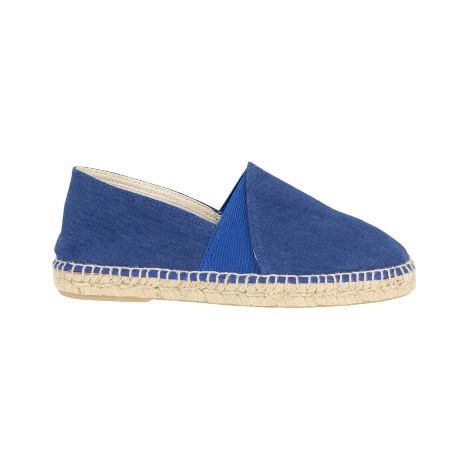 Zapatilla de esparto Hombre, plantilla piel, marca Carmen Garcia, modelo 705s16, color azul