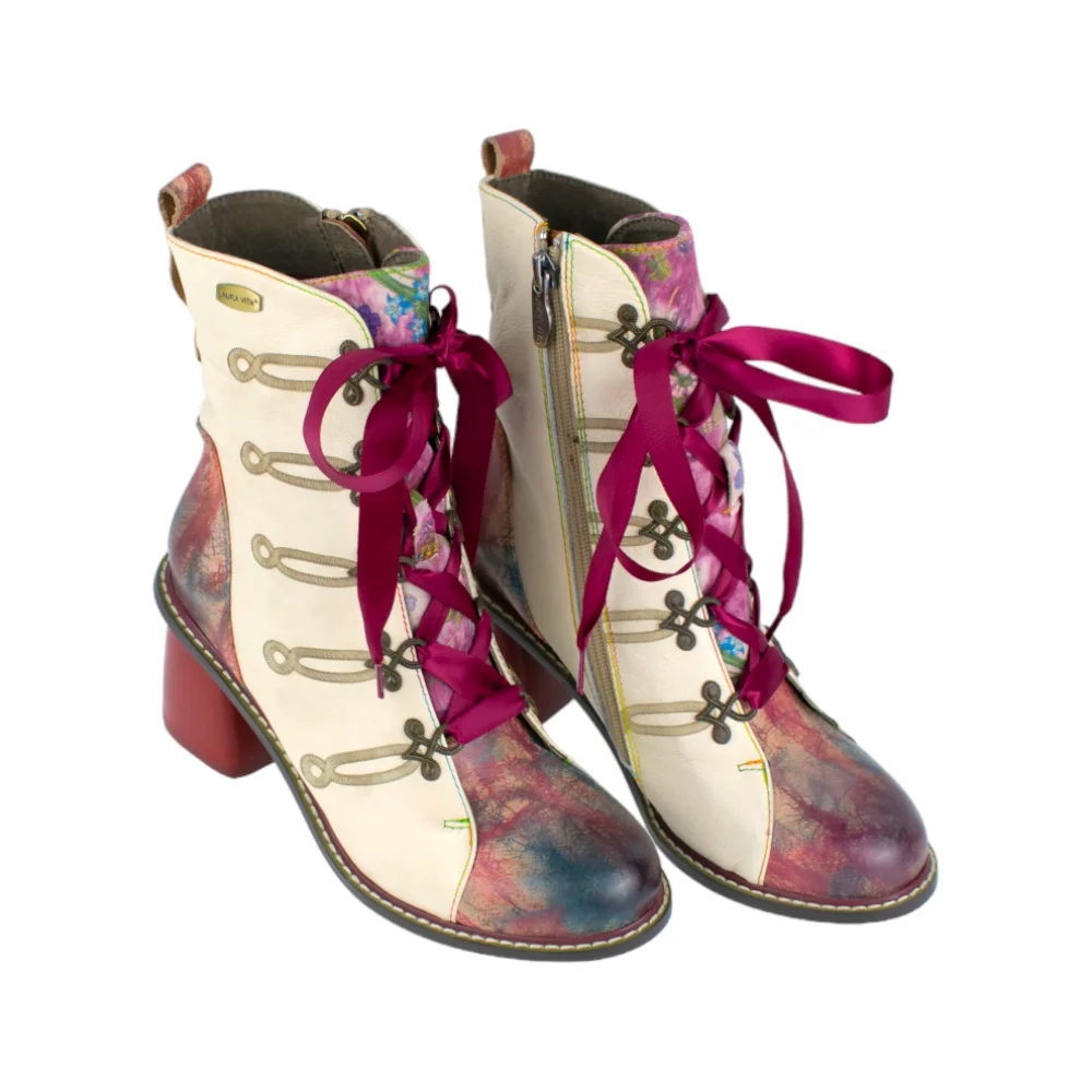 Botin mujer, marca Laura Vita, modelo evcao01e, multicolor