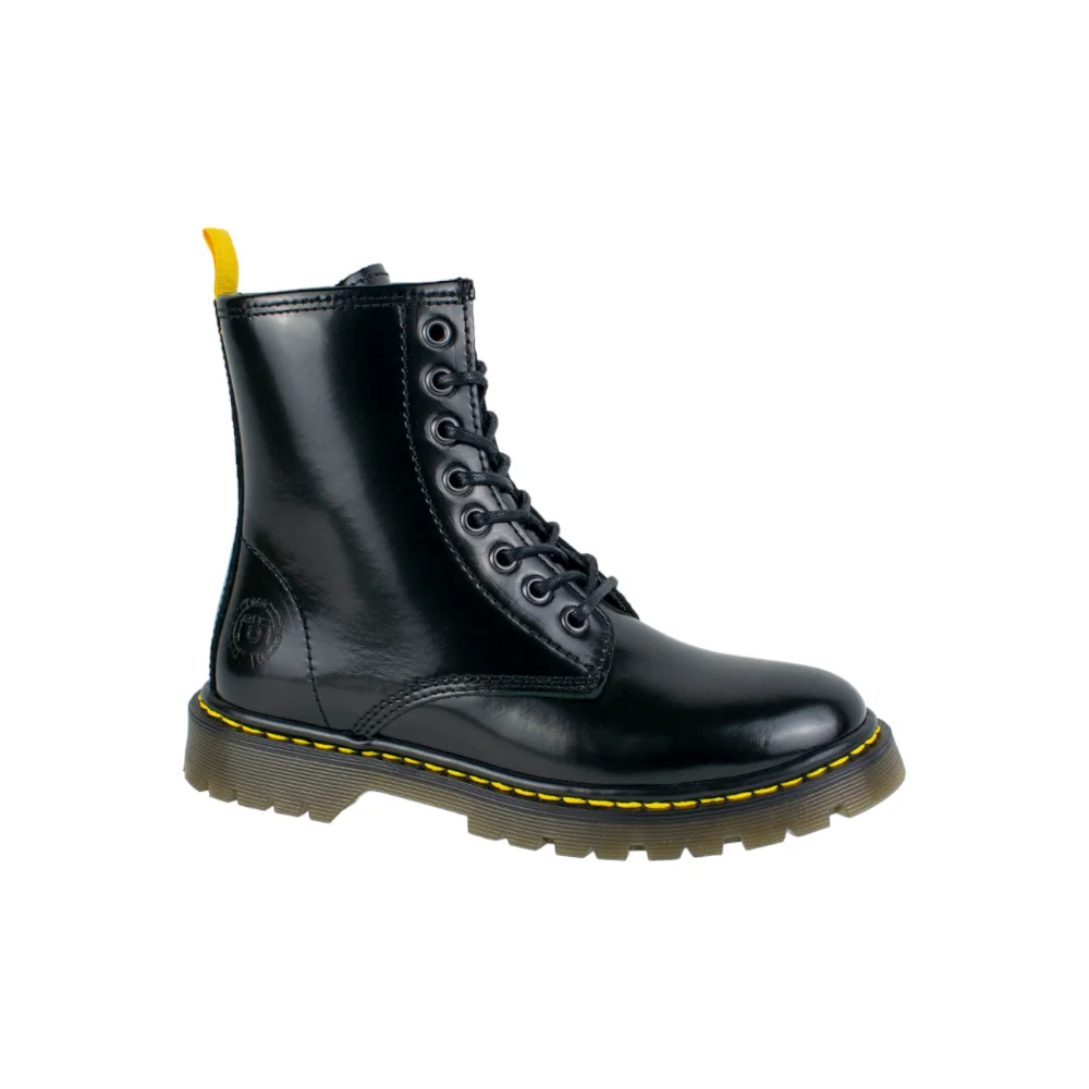 Botas miitares planas color negro