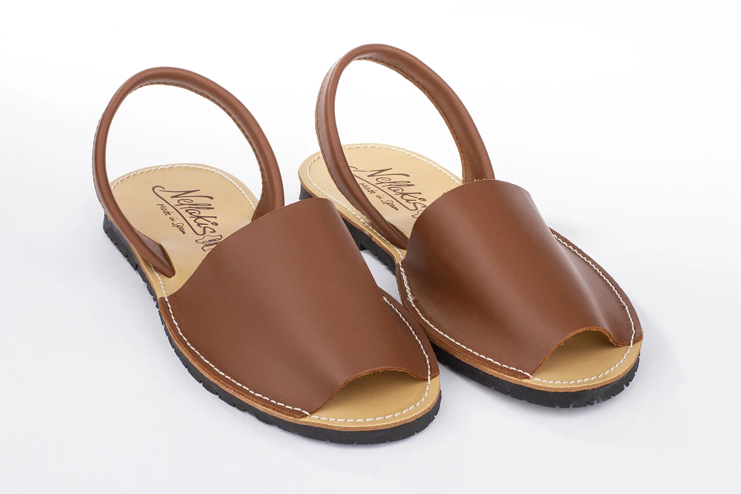 Menorquinas planas para mujer color marron