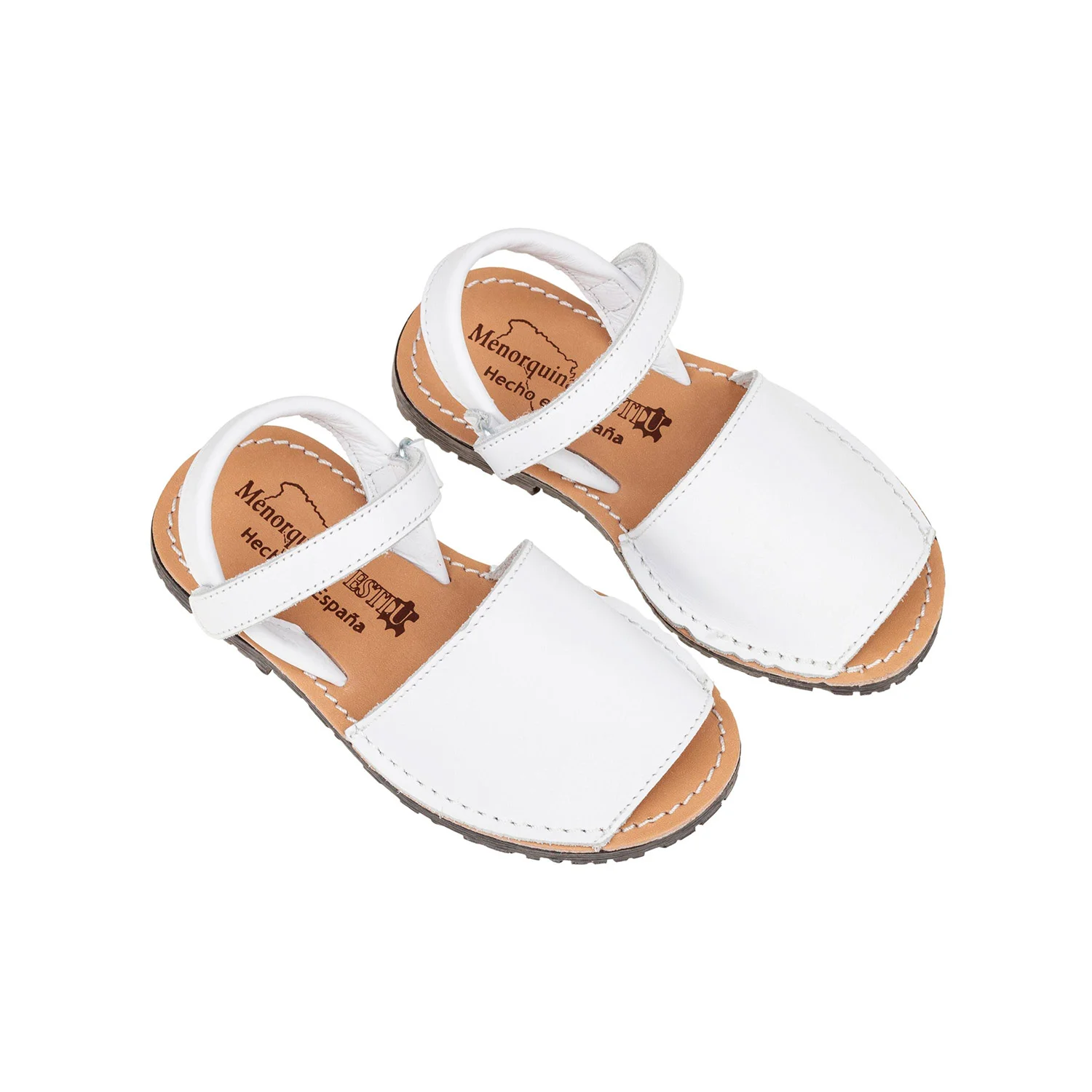 Menorquinas para niños color blanco