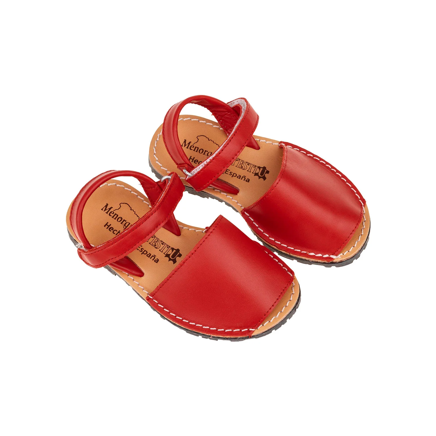 Menorquinas para niños en color rojo