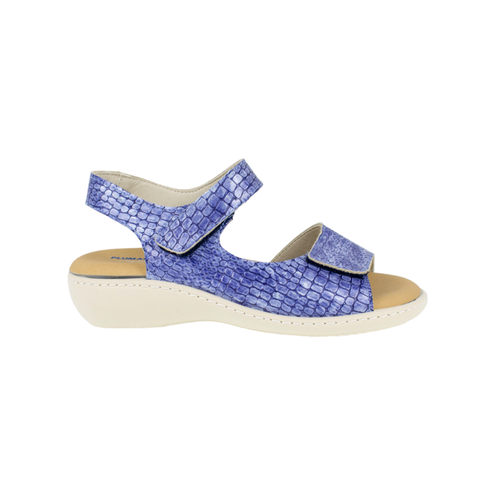 Sandalia confort con plantilla extraible azul Plumaflex