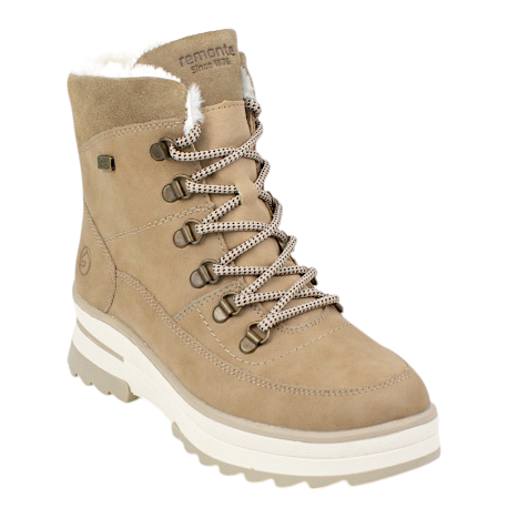 Botas impermeables con pelo color beis