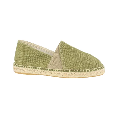 Zapatilla de esparto Hombre, plantailla piel, marca Carmen Garcia, modelo 705s16, color verde