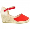 Cuña de Esparto para Mujer Tela Beis Fucsia Negro Rojo Verde 5 Cuerdas Hebilla y Correa Amarpies ACX26484