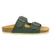 Sandalias Bio Planas de Piel Autenti para Mujer con Doble Hebilla - 11096