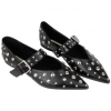 Bailarina Mary Jane Punta Fina Plana con Tachas Corina M5635