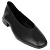 Bailarina Negra Tacón Cuadrado Punta cuadrada Buonarotti 3415