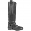 Bota Alta Mujer con Estribo de quitar Negro Plana Punta Cuadrada Corina M4821