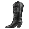 Bota Campera Alta Piel Negro Tacón Alto Inway Bali