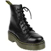 Bota militar Piel Negro Plataforma Cordón y Cremallera Losal 1024