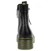 Bota militar Piel Negro Plataforma Cordón y Cremallera Losal 1024