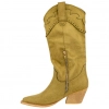 Bota Campera Marrón Tacón Ancho Medio Corina