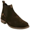 Botines Chelsea de Serraje Marrón para Hombre con Cremallera y Plantilla de Gel - Innova Shoes 1700