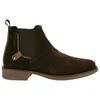 Botines Chelsea de Serraje Marrón para Hombre con Cremallera y Plantilla de Gel - Innova Shoes 1700