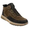 Botín Piel Nobuck Impermeable Marrón Chocolate Cordón y Cremallera Rieker B9303-25