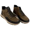 Botín Piel Nobuck Impermeable Marrón Chocolate Cordón y Cremallera Rieker B9303-25
