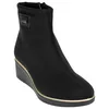 Botín Waterproof Negro Licra Adaptable Plantilla Extraíble Cuña Media Doctor Cutillas 64816