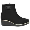 Botín Waterproof Negro Licra Adaptable Plantilla Extraíble Cuña Media Doctor Cutillas 64816