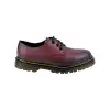 Zapato Militar mujer Negro Granate en Piel con Cordones Brans 127