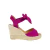 Sandalias Esparto Cuña Alta Fucsia Negro Lazo Empeine Carmen Garcia 197D7 ETAN