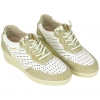 Zapatillas Casuales Piel Beis Cuña Media Elásticos Plantilla Extraíble Amarpies AMD30252