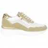 Zapatilla Urbana Piel Blanco Cuña Media Cordón y Cremallera Plantilla Extraíble Amarpies AMD30258