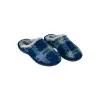 Zapatillas de Estar por Casa Mujer Invierno Abiertas Azul y Verde Ribeteado Piso Cosido Confort Flex C-350 de J. Ortega talla 41