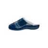 Zapatillas de Estar por Casa Mujer Invierno Abiertas Azul y Verde Ribeteado Piso Cosido Confort Flex C-350 de J. Ortega talla 41