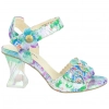 Laura Vita sandalia doble velcro tacón trasparente tornasol HACSIO 06