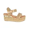 Sandalias Cuña Plataforma Alta Boho Mandarina 725DF Talla 40