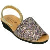 Menorquinas cuña Glitter Mujer 562