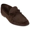 Mocasín Mujer Plano Marrón Chocolate Antelina Joia FF-81