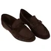 Mocasín Mujer Plano Marrón Chocolate Antelina Joia FF-81