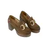 Zapato Tacon Ancho y Plataforma con Estribo Mustang 54031