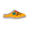 Pantufla Mujer Verano Abierta Flores Plumaflex 12317 Amarilla