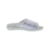 Pantufla Mujer Verano Abierta Rayas Plumaflex 12405 Azul