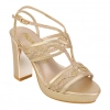 Sandalias de Fiesta con Tacón Ancho y Plantilla de Piel - Prestigio C-542
