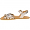 Sandalia Barefoot Mujer Piel Combinada en Metalizados Vivant Benur