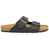 Sandalia Dos Hebillas Piel Hombre Plana Suver 520015 C