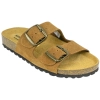 Sandalia Dos Hebillas Piel Serraje Mujer Plana Sevillas  A 61904