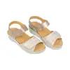 Sandalias Cómoda de Cuña Azul Marino y Beis Cierre Contacto Plantilla Extraible 36140