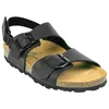 Sandalia Corcho de Mujer Beis Marron Chocolate Negro Taupe Doble Hebilla con Tira Autenti 10888